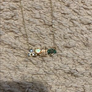 4 Disney Parks Elegant Gold Charm Necklace